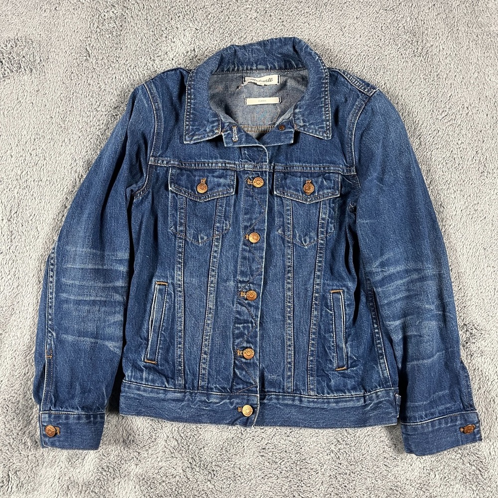 Madewell Denim Trucker Jacket Womens Medium Classic Western Cowgirl Fade
